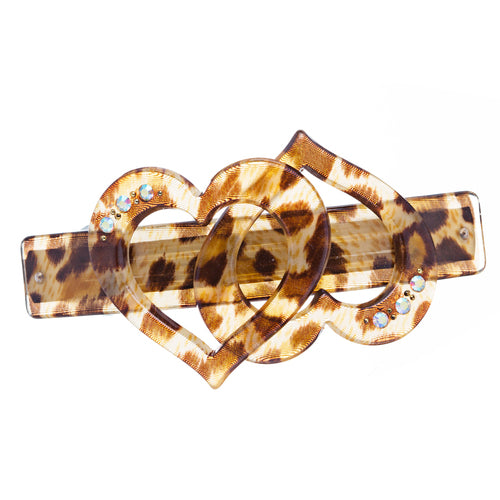 Fashion Woman Hair Barrette Clip Animal Print NEW