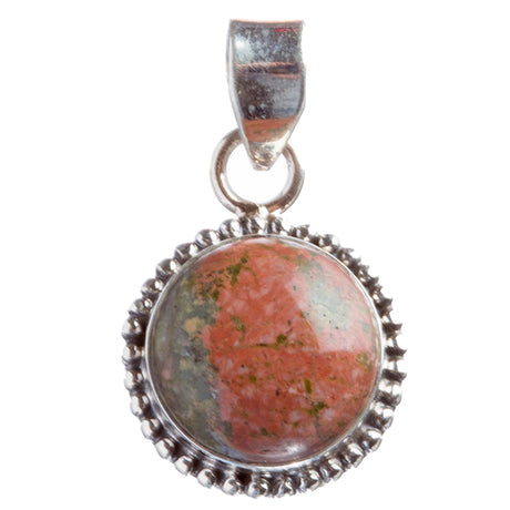 925 Sterling Silver Natural Gemstones Jasper Pendant FJSVP2100