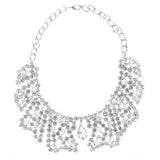 Bridal Wedding Jewelry Crystal Rhinestone Grand Finely Crafted Necklace J504SL