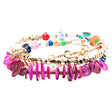 Beautiful Stone Bead Tribal Bohemian Statement Wrap Fashion Bracelet B448 Pink