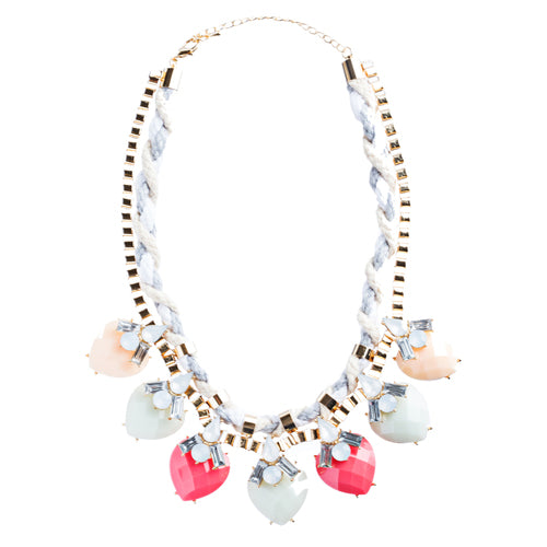 Modern Fashion Crystal Rhinestone Vibrant Heart Shape Necklace N75 MTA