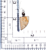 925 Sterling Silver Natural Gemstones Jasper Dangle Earrings FJSVE2124