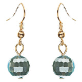 Fascinating Design Crystal Rhinestone Beaded Tear Drop Necklace Set JN182 Blue