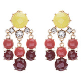 Contemporary Fashion Crystal Rhinestone Daring Design Dangle Earrings E852Yellow