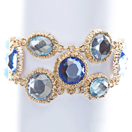 Modern Fashion Captivating Bright Color Design Statement Bracelet B485 Blue - Accessoriesforever