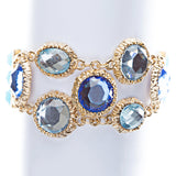 Modern Fashion Captivating Bright Color Design Statement Bracelet B485 Blue