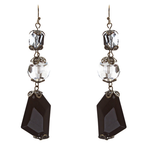 Contemporary Fashion Extraordinary Charms In Various Shapes Earrings E837 Black