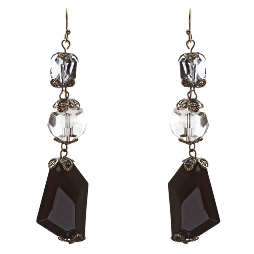 Contemporary Fashion Extraordinary Charms In Various Shapes Earrings E837 Black - Accessoriesforever
