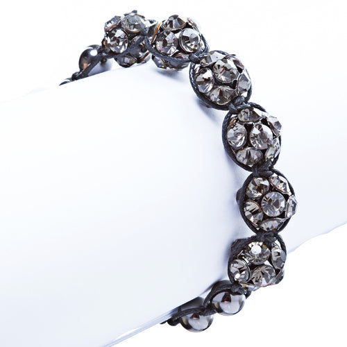 Crystal Stretch Cuff Vintage Fashion Bracelet Black B281 - Accessoriesforever