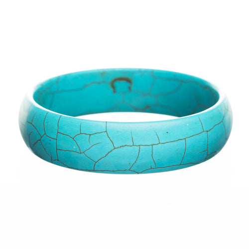 Fashion Beautiful Turquoise Stones Design Bangle Bracelet Blue