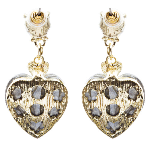Bridal Wedding Jewelry Crystal Rhinestone Gorgeous Dangle Drop Design E790 Gold