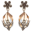 Contemporary Fashion Uniquely Charming Floral Design Dangle Earrings E835 Brown