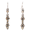 925 Sterling Silver Natural Gemstones Citrine Dangle Earrings FJSVE2149