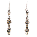 925 Sterling Silver Natural Gemstones Citrine Dangle Earrings FJSVE2149