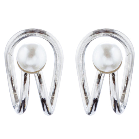 Simple Trendy  Pearl Fashion Ear Cuff E1006 Silver