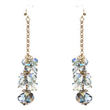 Trendy Design Crystal Rhinestone Lovely Cluster Balls Dangle Earrings E846 Blue