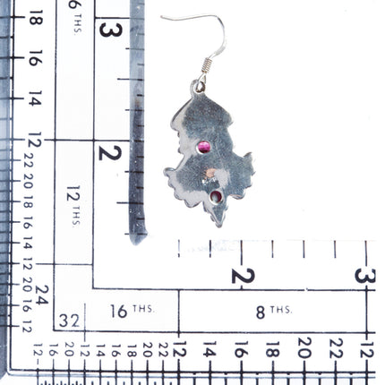925 Sterling Silver Gemstones Natural Red Garnet Dangle Earrings FJSE2181 - Accessoriesforever