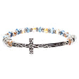 Lovely Crystal Rhinestone Cross Design Fashion Statement Bracelet B472 Multi