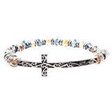 Lovely Crystal Rhinestone Cross Design Fashion Statement Bracelet B472 Multi