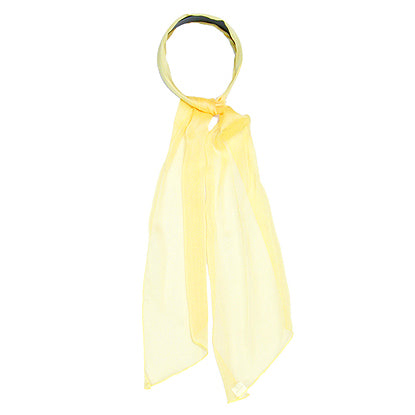 Fashion Scarf Look Headband Chiffon Organza Yellow