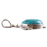 925 Sterling Silver Natural Gemstones Turquoise Pendant FJSVP2057
