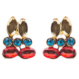 Tribal Fashion Crystal Rhinestone Fancy Braided Colorful Necklace JN225 Red