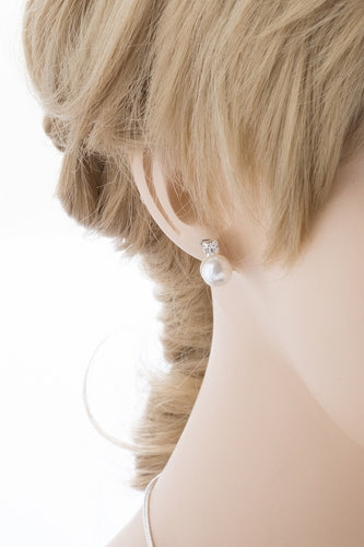 Bridal Wedding Jewelry Set Crystal Rhinestone Pearl Elegant Simple Necklace - Accessoriesforever
