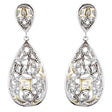 Sophisticated Classic Gorgeous Two-Tone Crystal Rhinestone Earrings E997 GDSV