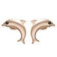 Fashion Chic Crystal Rhinestone Stunningly Carved Dolphin Stud Earrings E909 GD