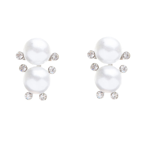 Bridal Wedding Jewelry Set Crystal Rhinestone Pearl Lovely Elegance Necklace - Accessoriesforever