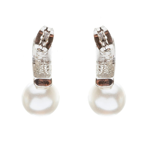 Bridal Wedding Jewelry Crystal Rhinestone Pearl Classic Liner Dangle Earrings SV - Accessoriesforever