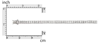 3mm Princess Cut CZ 7" Bracelet 925 Sterling Silver