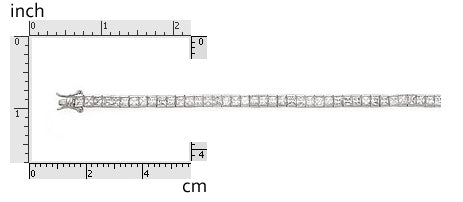 3mm Princess Cut CZ 7" Bracelet 925 Sterling Silver