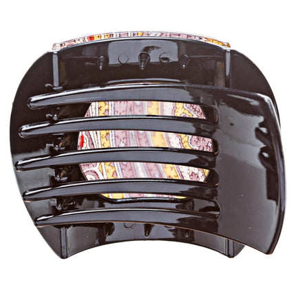 Woman Fashion Hair Claw Clip Lucite Floral Black Large - Accessoriesforever
