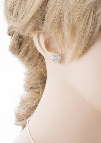 Beautiful Valentine's Crystal Rhinestone Fascinating Little Hearts Set J496 SLV - Accessoriesforever