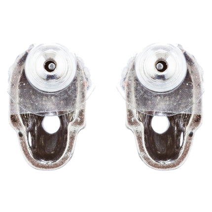 Halloween Costume Jewelry Crystal Rhinestone Skull Head Fashion Earrings E982 SV - Accessoriesforever