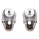 Halloween Costume Jewelry Crystal Rhinestone Skull Head Fashion Earrings E982 SV