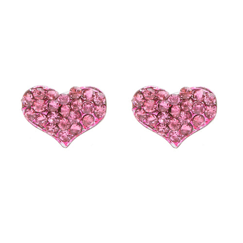Lovely Sweet Beautiful Heart Shape Valentine's Day Necklace Set JN166 Fuchsia
