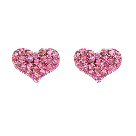 Lovely Sweet Beautiful Heart Shape Valentine's Day Necklace Set JN166 Fuchsia