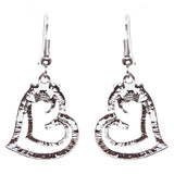 Charming Valentine Theme Fashion Crystal Rhinestone Heart Earrings E906 Red