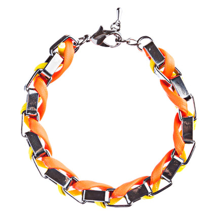 Casual Design Ordinary Yet Striking Wrap Around Braided Link Bracelet B487Orange