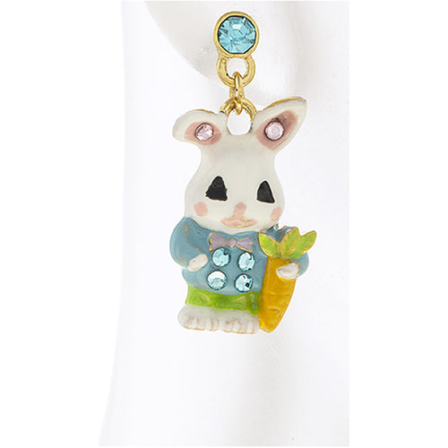 Spring Easter Jewelry Crystal Bunny Carrot Charm Fashion Dangle Earrings E1205