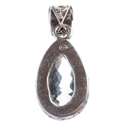 925 Sterling Silver Natural Gemstones Quartz Pendant FJSVP2072 - Accessoriesforever