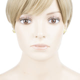 Sport Softball Crystal Rhinestone Stud Post Fashion Earrings Small E1199 Yellow