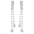 Bridal Wedding Jewelry Crystal Rhinestone Simple Linear Drop Earrings E1028 SV