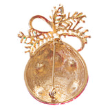 Christmas Jewelry Crystal Rhinestone Ornament Charm Brooch Pin BH147 Red