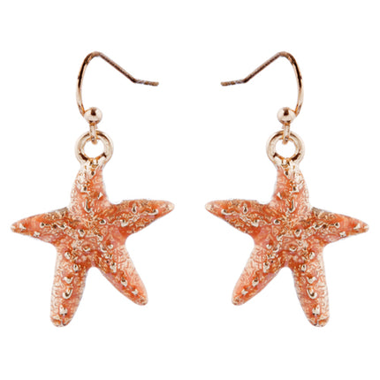 Fun Ocean Inspired Sea Star Pendant Necklace Earrings Set JN282 Gold Green