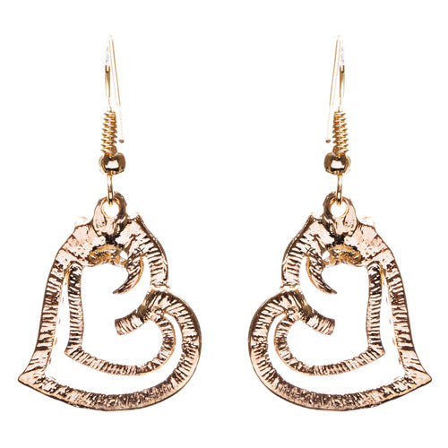 Charming Valentine Theme Fashion Crystal Rhinestone Heart Earrings E906 Pink