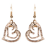 Charming Valentine Theme Fashion Crystal Rhinestone Heart Earrings E906 Pink