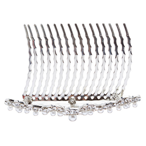 Bridal Wedding Jewelry Crystal Rhinestone Elegant Mid Size Crown Hair Tiara Comb - Accessoriesforever